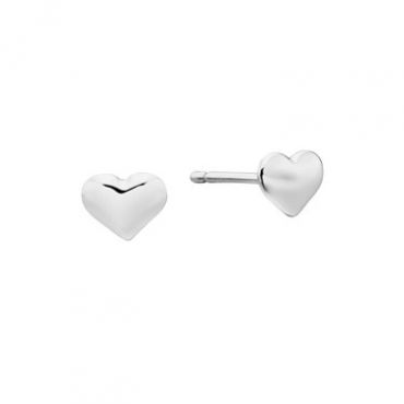 Little Star Phoebe Plain Heart Stud Earrings