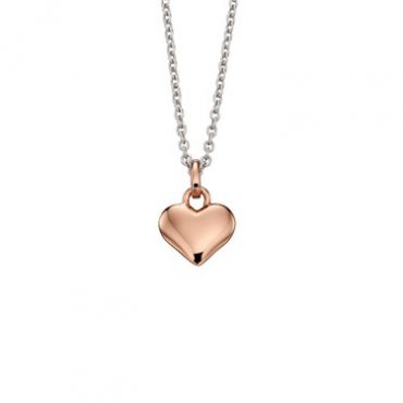 Little Star Childrens Skyler Mixed Metal Heart Necklace