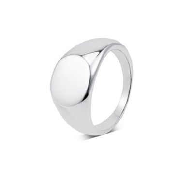 Argento Silver Engraving Signet Ring - 52