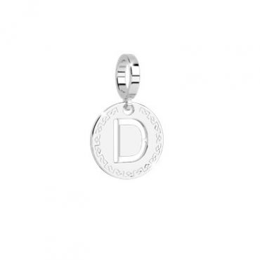 Rebecca Silver Letter D Charm - Silver