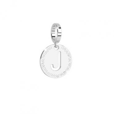Rebecca Silver Letter J Charm - Silver
