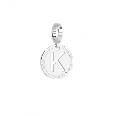 Rebecca Silver Letter K Charm - Silver