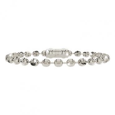 Rebecca My World Silver Milled Ball Bracelet - Silver
