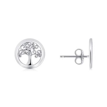 Argento Recycled Silver Tree Of Life Earrings