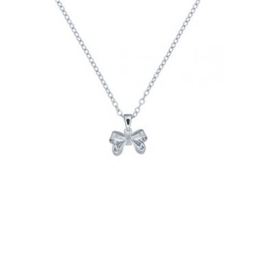Ted Baker Silver Petite Bow Necklace - 47cm