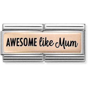 Nomination Rose Gold Awesome Like Mum Double Charm