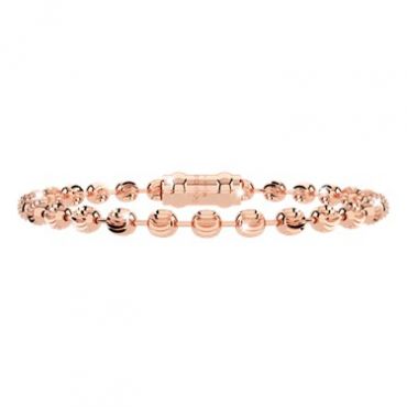 Rebecca My World Rose Gold Milled Ball Bracelet - Rose Gold