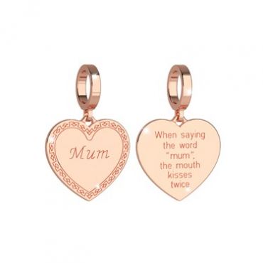 Rebecca Rose Gold Mum Charm - Rose Gold