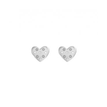 Olivia Burton Silver Heart Screw Earrings - Silver
