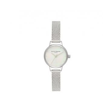 Olivia Burton Mini Silver Boucle Mesh Watch