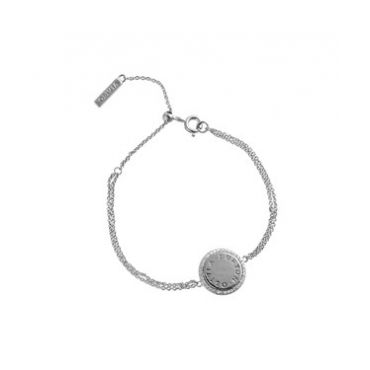 Olivia Burton Silver Bejewelled Disc Bracelet