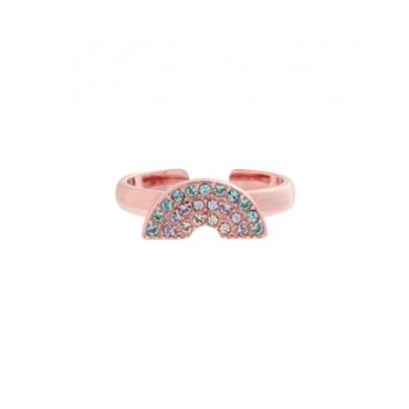 Olivia Burton Rainbow Rose Gold Ring