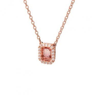 Swarovski Millenia Pink Sparkling Dance Necklace - Rose gold