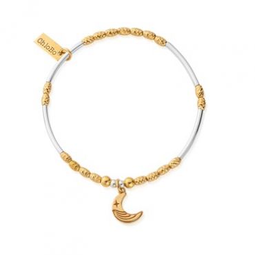 ChloBo Gold + Silver Luna Moon Bracelet - Gold