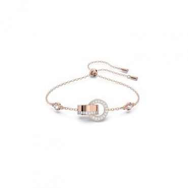 Swarovski Hollow Rose Gold Circle Bracelet - Rose Gold