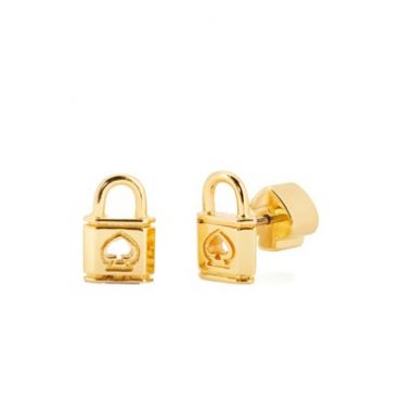 Kate Spade New York Gold Padlock Earrings - Gold