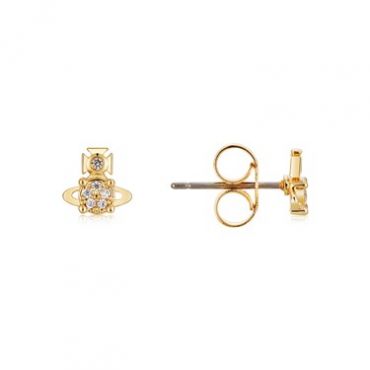 Vivienne Westwood Gold Crystal Brandita Earrings - Gold