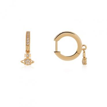 Vivienne Westwood Gold Brandita Hoop Earrings - Gold