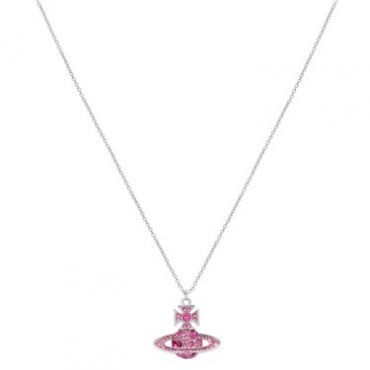 Vivienne Westwood Rose Crystal Francette Necklace - Silver