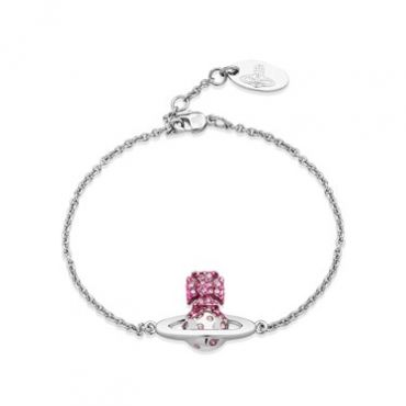 Vivienne Westwood Amethyst Crystal Porfiro Bas Relief Bracelet - Silver
