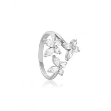 Olivia Burton Silver Marquise Butterfly Ring - 54