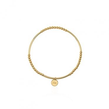 Seek + Find Joyful Always Gold Beaded Bracelet - Gold