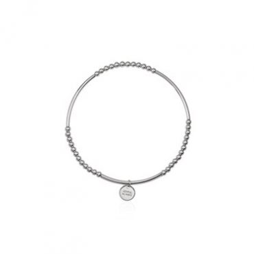 Seek + Find Joyful Always Silver Beaded Bracelet - Silver