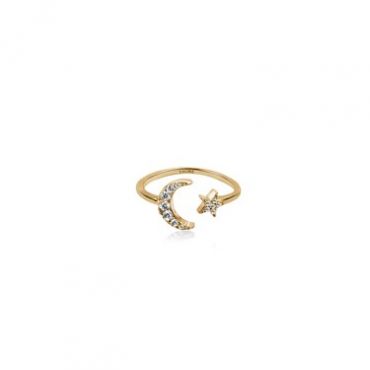 Seek + Find Shine Gold Interstellar Adjustable Ring - Gold