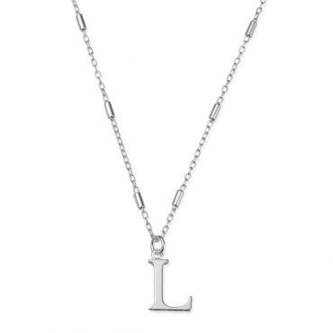 ChloBo Silver Iconic Initial Necklace - Letter L