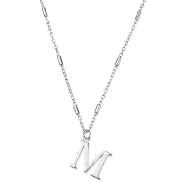 ChloBo Silver Iconic Initial Necklace - Letter M