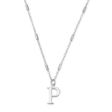 ChloBo Silver Iconic Initial Necklace - Letter P