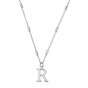 ChloBo Silver Iconic Initial Necklace - Letter R