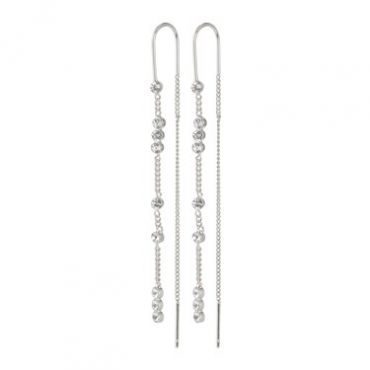 Pilgrim Silver Kamari Crystal Drop Earrings - Silver
