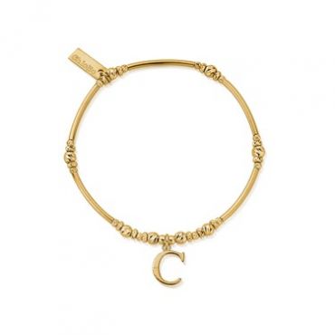 ChloBo Gold Iconic C Initial Bracelet - Gold