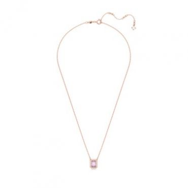 Swarovski Millenia Rose Gold + Purple Octagon Necklace - Adjustable