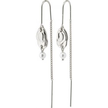 Pilgrim Silver Emilie Drop Chain Earrings - Silver