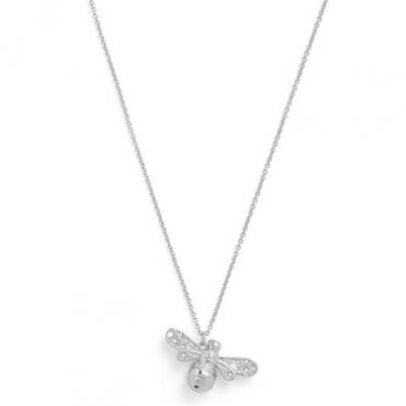 Olivia Burton Silver Sparkle Bee Necklace - Silver