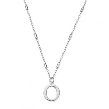 ChloBo Silver Iconic O Initial Necklace - Silver