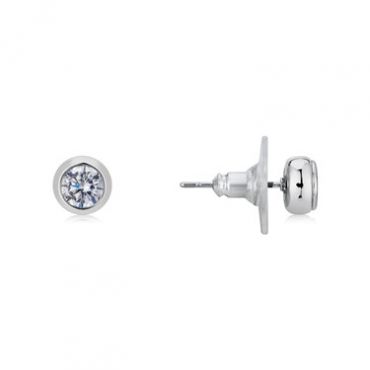 August Woods Silver Petite Halo Stud Earrings - Silver