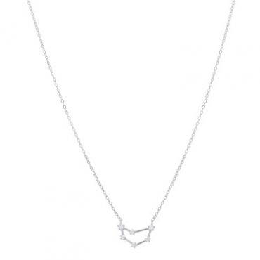 Argento Silver Capricorn Constellation Necklace - Silver