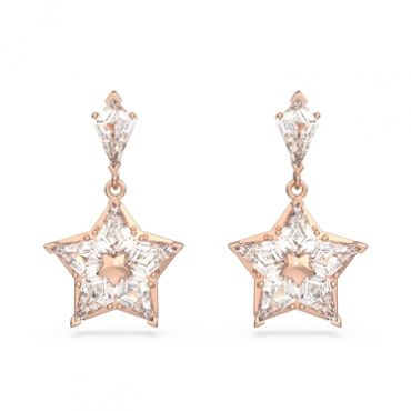 Swarovski Stella Rose Gold Star Drop Earrings