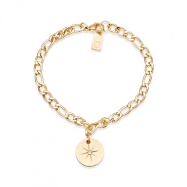 Over & Over Gold North Star Pendant Bracelet - 18cm