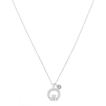 Karma Silver Claddagh Necklace - Silver