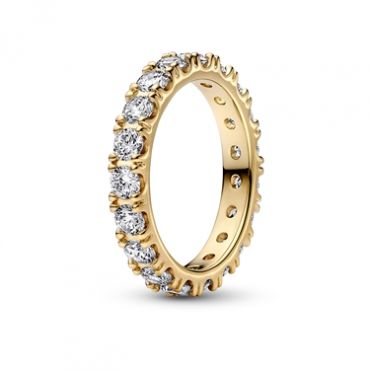 Pandora Gold Sparkling Row Eternity Ring - 54