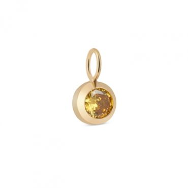Over & Over Gold November Birthstone Charm - Gold