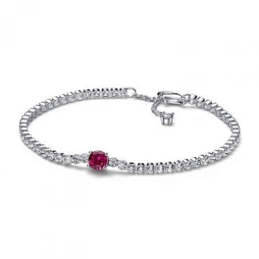 Pandora Red Sparkling Tennis Bracelet - 18cm