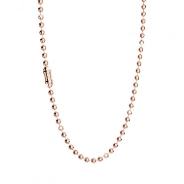 Rebecca Rose Gold Ball Chain 45cm Necklace - 45cm