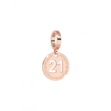 Rebecca Rose Gold 21 Charm - Rose Gold