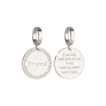 Rebecca Silver Friend Charm - Silver