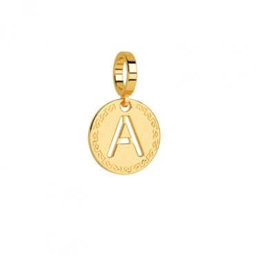 Rebecca Gold Letter A Charm - Gold